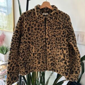 Madewell Leopard Print Teddy Jacket